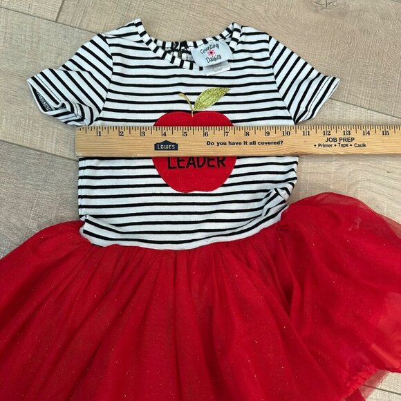 COUNTING DAISIES GIRLS RED AND BLACK 3T FUTURE LEADER SCHOOL DRESS - Picture 5 of 8